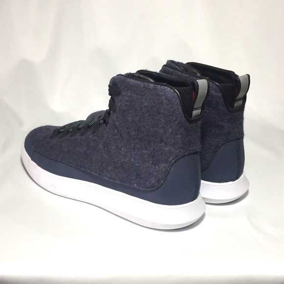 CLEARANCE❗️UNDER ARMOUR Blue Wool High Tops - Picture 2 of 5